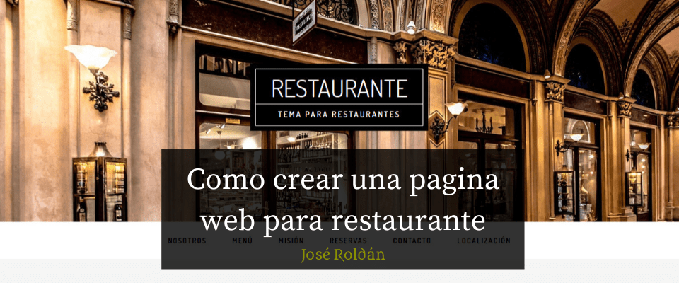 Como crear una pagina web para restaurante
